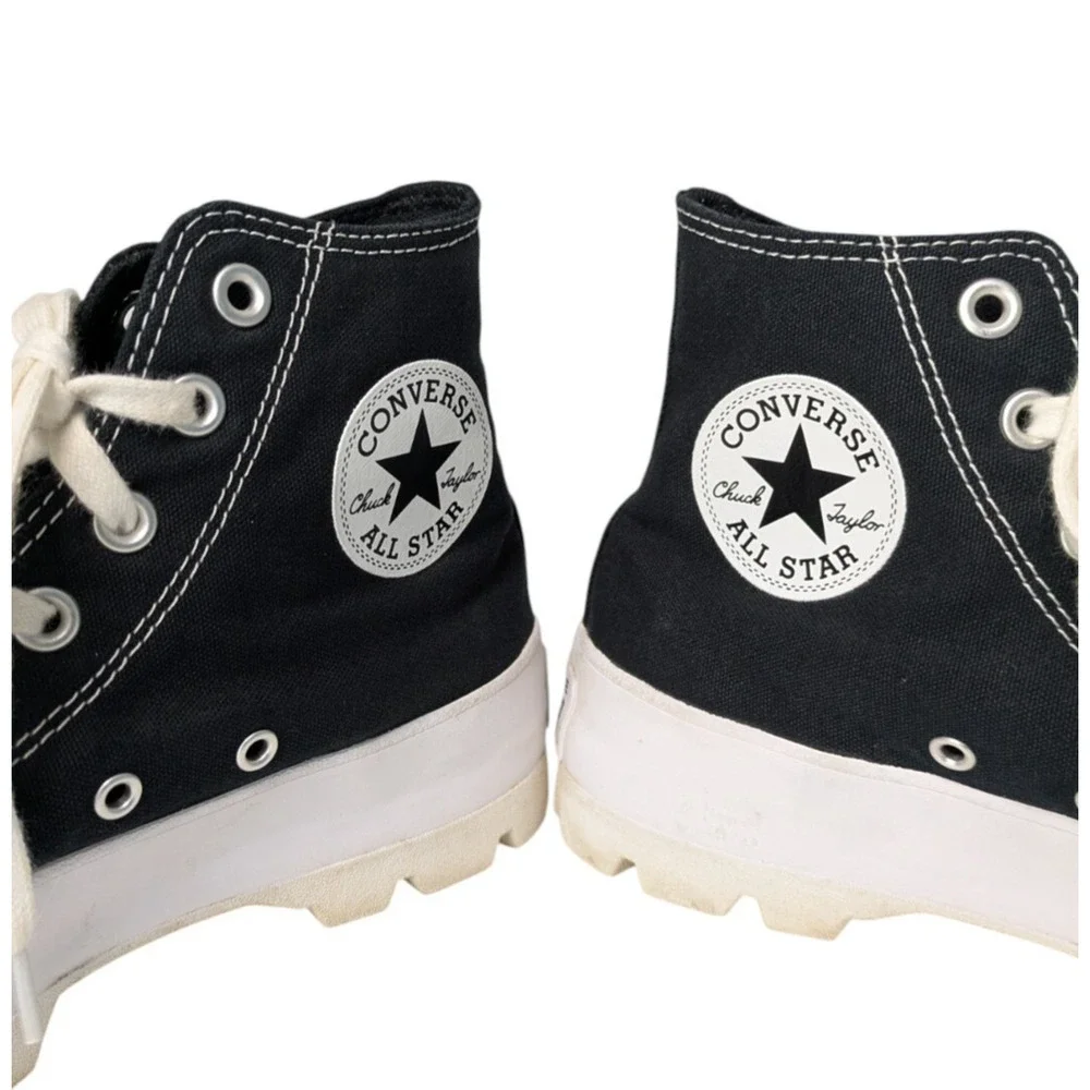 Converse Chuck Taylor All Star Black Lugged Hi Top Sneakers Size 7.5 565901C